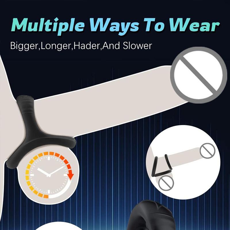 1pc Silicone Penis Cock Ring On For Men Delay Ejaculation Erection Sex Toys For Couple Sex Toy Penis Ring Man Dick Enlarger Ring