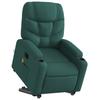 Electric Massage Recliner with Rising Function Dark Green Fabric