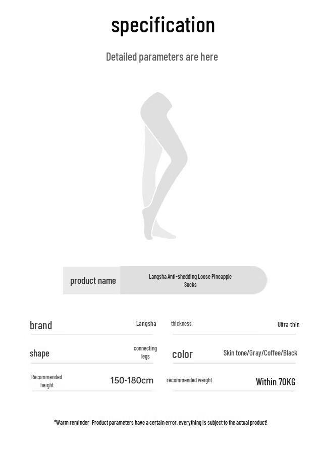 LANGSHA Women's Ultra-Thin Anti-Snag Pantyhose