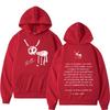 Mens Oversized Graphic Hoodie With Printed Letter Design Casual Long Sleeve Sweatshirt Streetwear