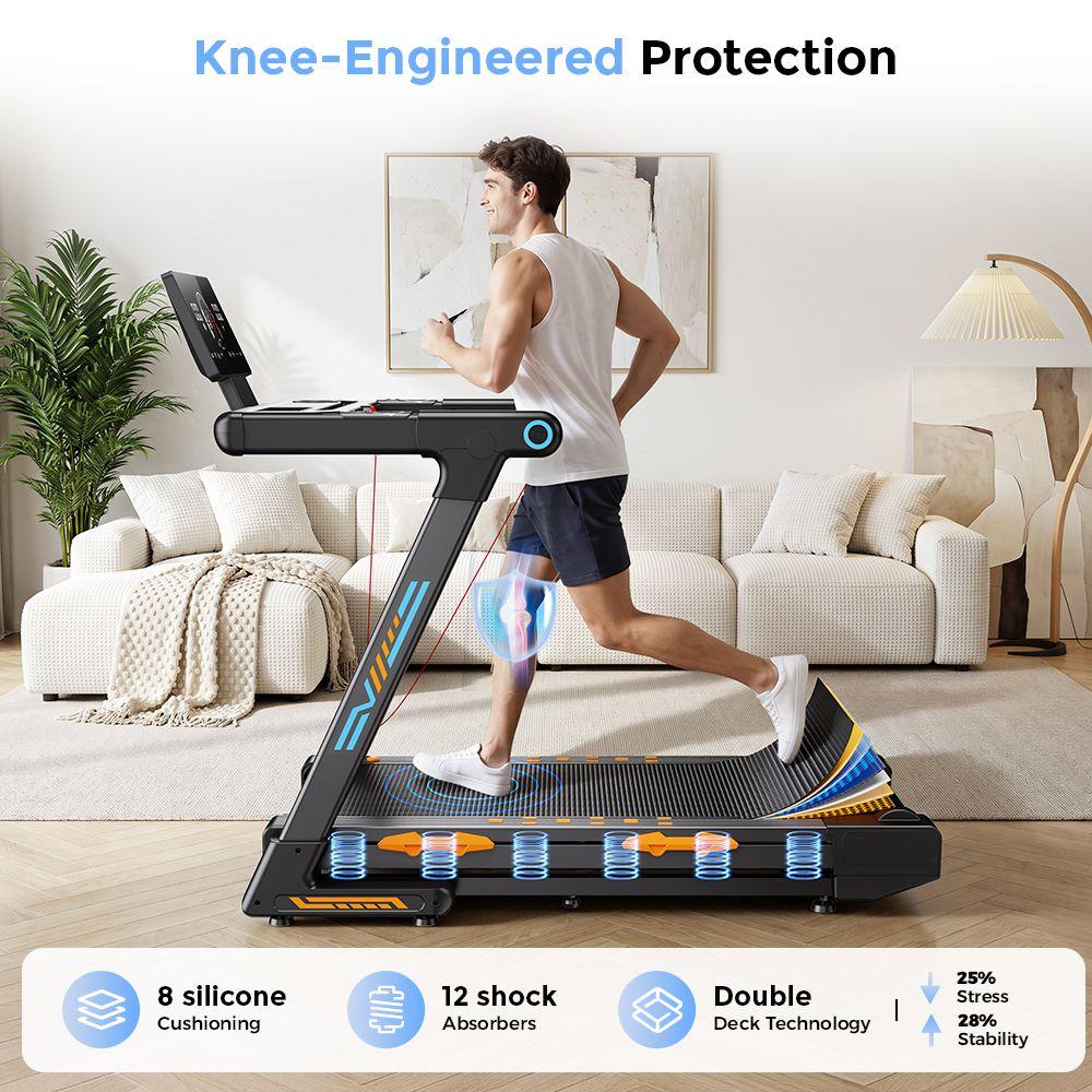Formill FT71 Foldable Treadmill, 1–16 Km/h, Bluetooth And App, LED Display, 24% Automatic Incline, Max Load 150Kg