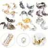 100pcs Double Hook/open Jump Ring Opening Bead Tip Knot Cap Silver Flip Cap Crimping End Cap End Cap Terminator Clamp End Tip for Jewelry Making