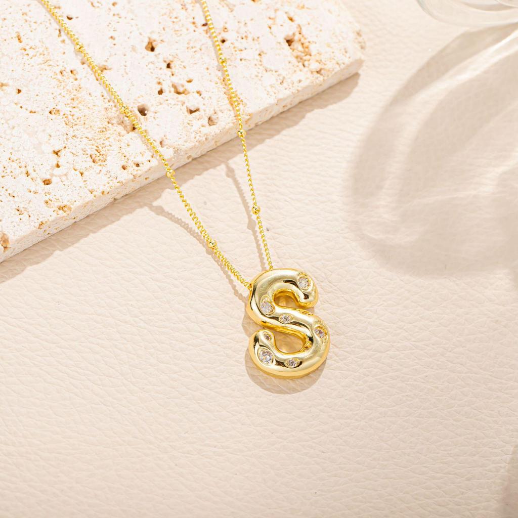 Women's Full Diamond Alphabet Pendant Necklace - DIY Clavicle Choker