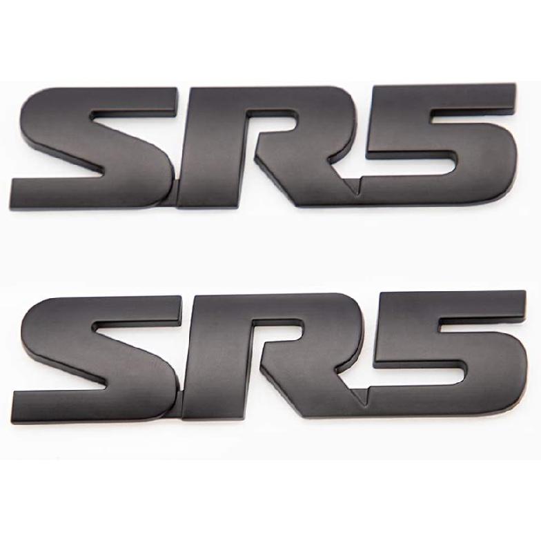 2X SR5 Emblem 4X4 Car Side Fender Rear Tailgate Decal Metal Sticker Badge Suitable for Tacoma (Silver)