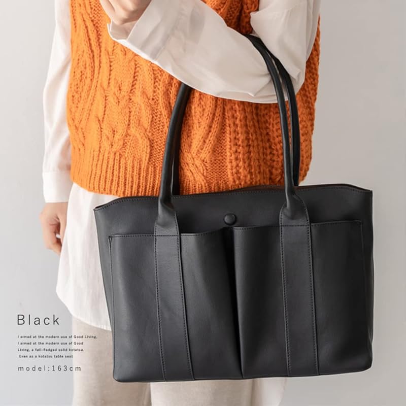 [VITAFELICE] Vita Felice Front Pocket Tote Bag Ladies Vsib-21c46p (black)