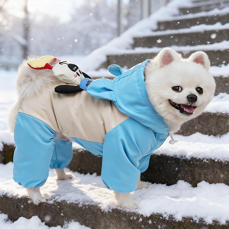 Winter Pet Dog Coat 4-Leg Warm Thick Fleece Waterproof Jacket Small Medium Large Dogs