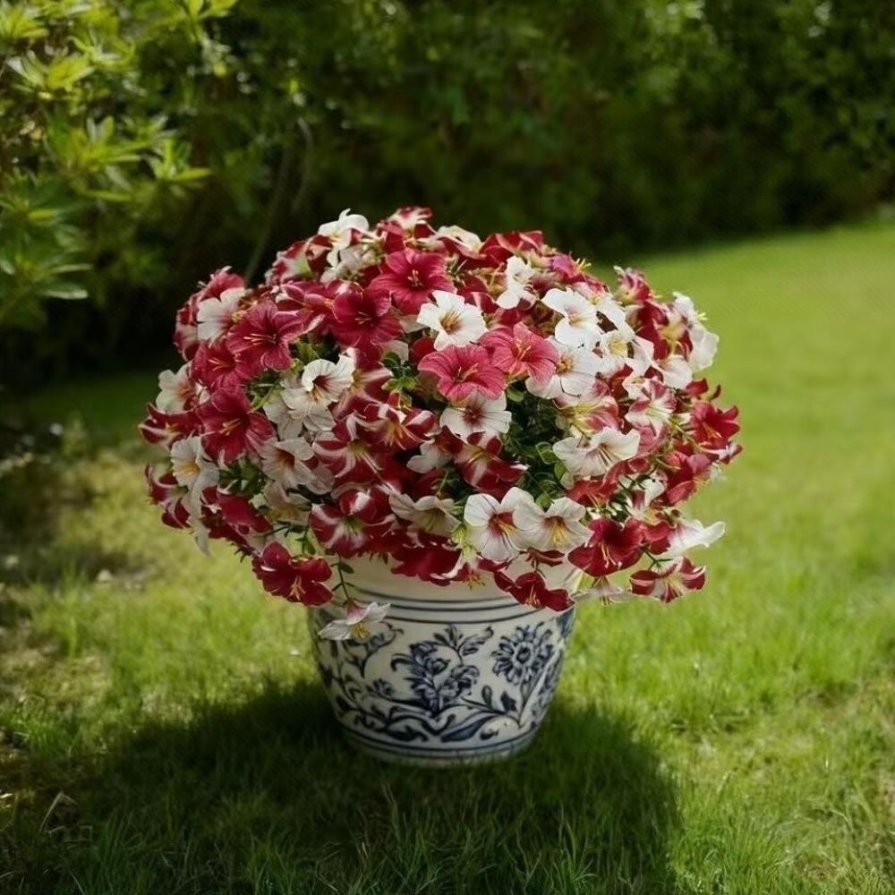 Glicine Artificiale Resistente ai Raggi UV Glicine di Seta Realistico Fatto a Mano Pianta Finta in Plastica Giardino Esterno