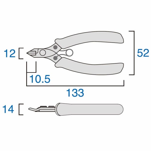Fujiya kleště z nerezové oceli, 125 mm, HP855-125