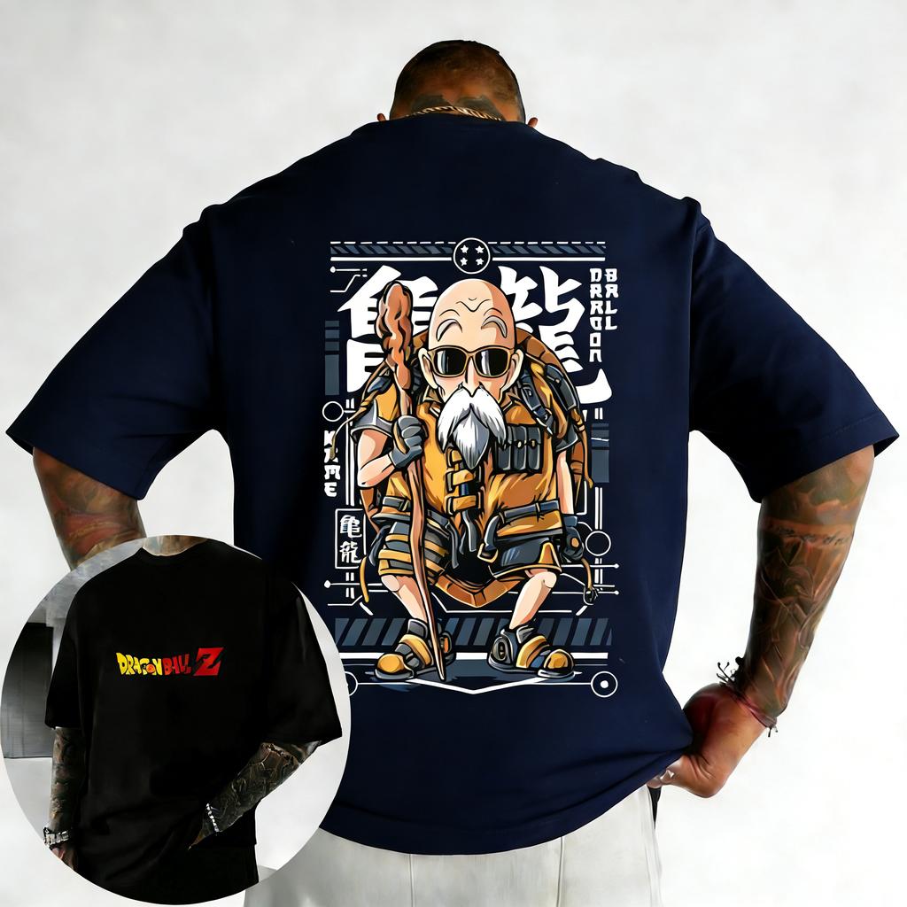 Dragon Ball Trendy Hot Items Anime Cotton Tshirt Summer New Master Roshi Printed Mens Womens Street Casual Parent Child Top