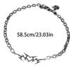 Trendy Fashion Punk Necklace Hollow Thorn Love Pendant Choker Cool Unisex Neck Jewelry Alloy Material for Party Daily