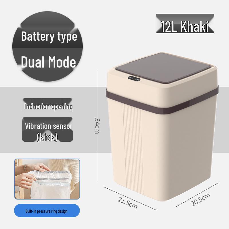 Automatic Smart Induction Trash Can for Home – Large Capacity for Living Room, Kitchen, Bathroom
