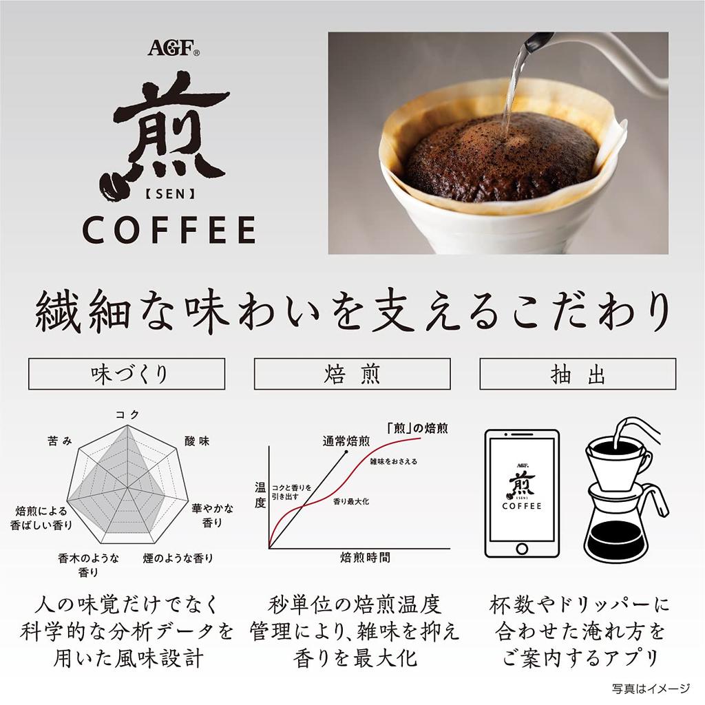 AGF Roasted Regular Coffee Beans, Rich, Full-bodied, 200g X 2 Bags [Coffee Beans] [Coffee Gift]