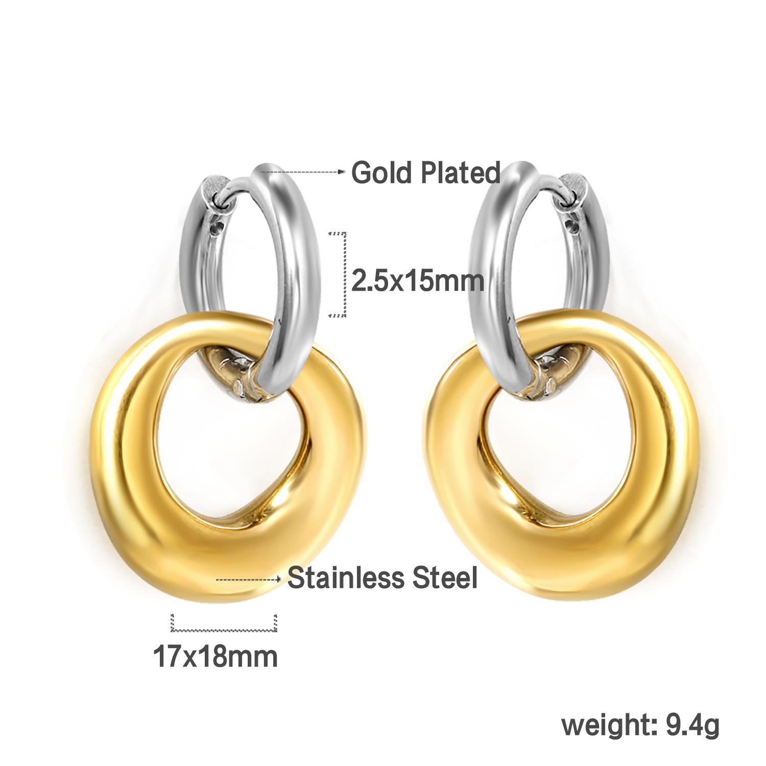 

Fashion Firework Shell Eye Water Drop Zircon Stud Earrings Stainless Steel Color-Blocked Jewelry INS Accessories Girls Gift
