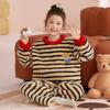 Girls Winter Coral Fleece Pajama Set Thick Warm Sleepwear Ages 8 Cartoon Animal Print Home Outfit