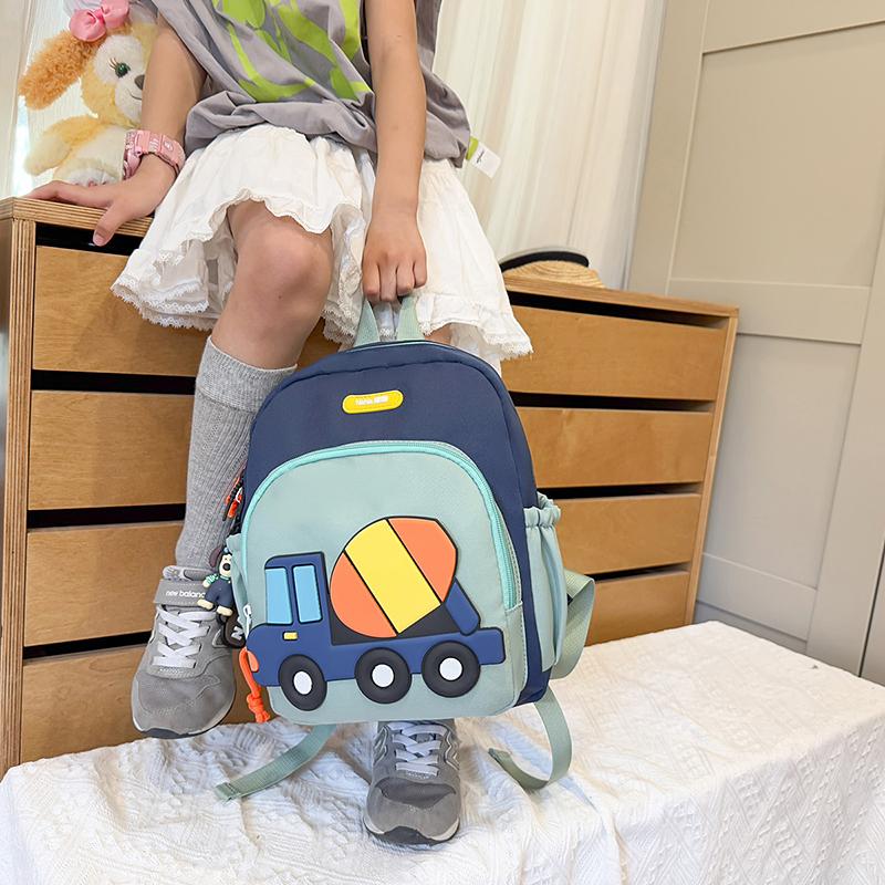 Kindergarten Cartoon Tank Car Schoolbag Super Light Children's Backpack Boys Girls Small Schoolbag