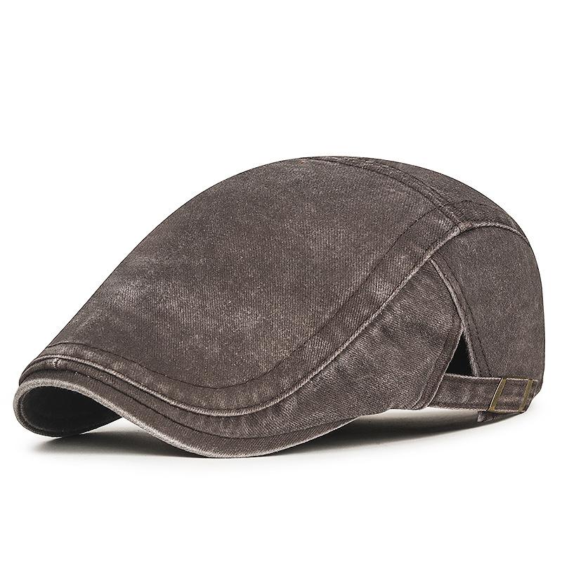 Washed and Aged Forward Hats Fashionable and Versatile for Both Men and Women British-style Baseball Caps Simple and Retro Berets