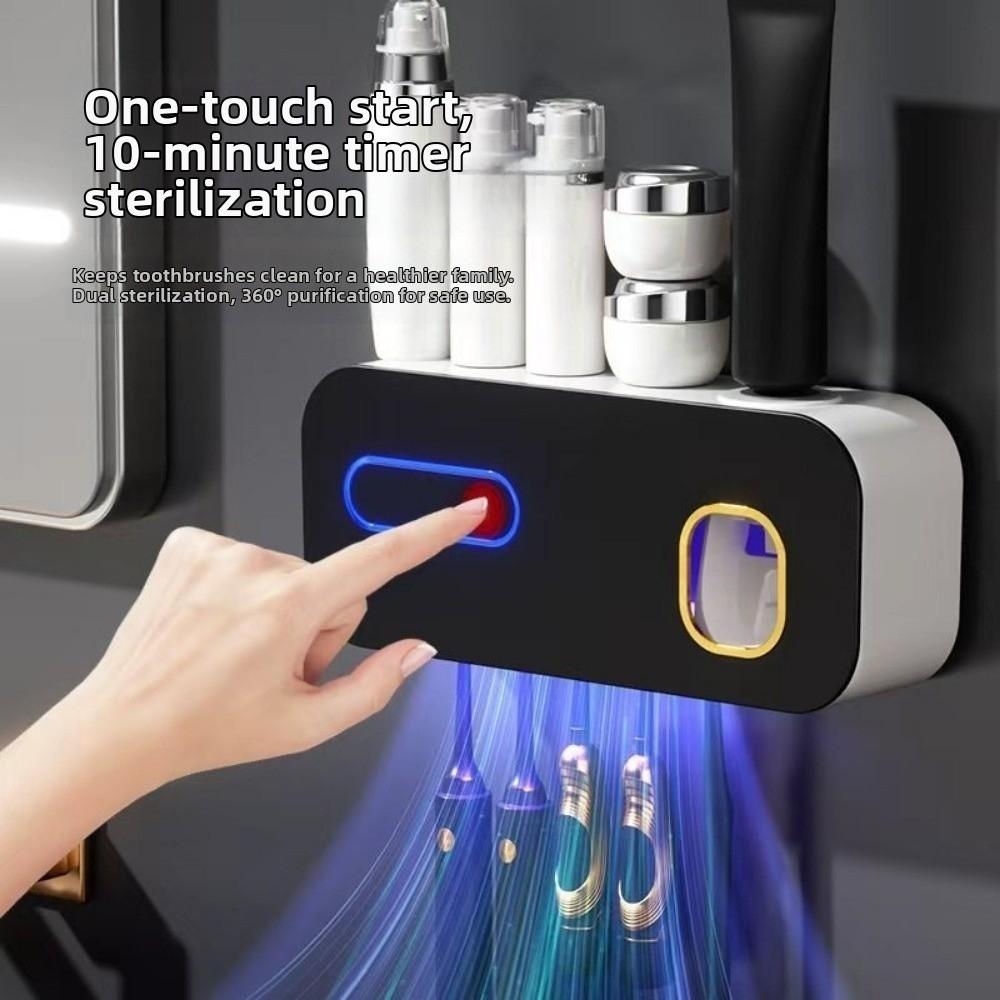 USB Charging UV Toothbrush Sterilizer Wall Mounted Toothbrush Holder Organizer Personal Care
