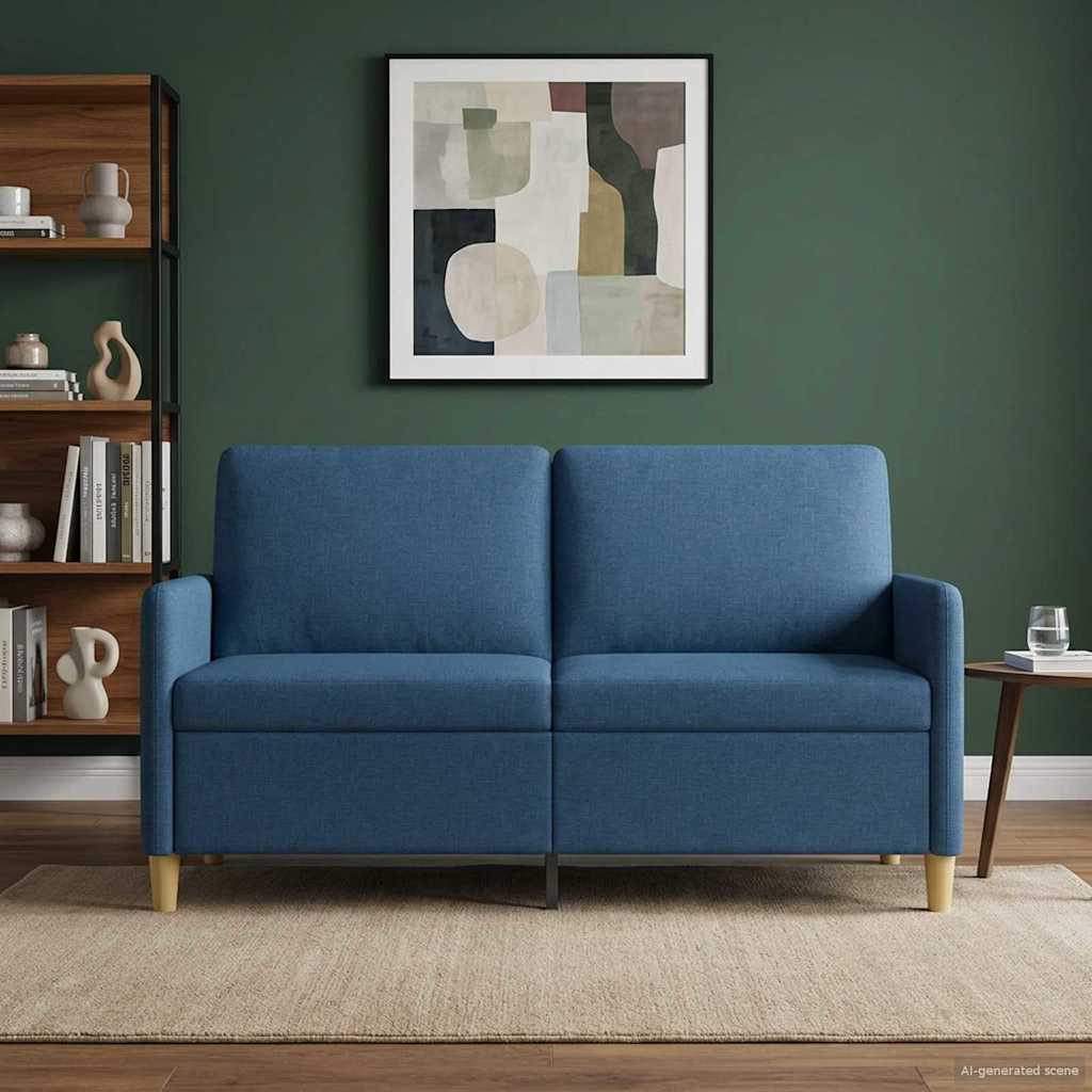 Blue Storage Sofa 152 x 78 x 87 cm Polyester