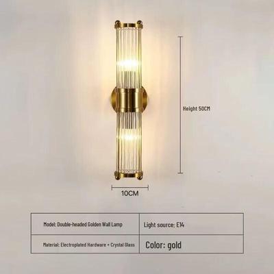 Oeny Crystal Glass Double-Head Wall Lamp