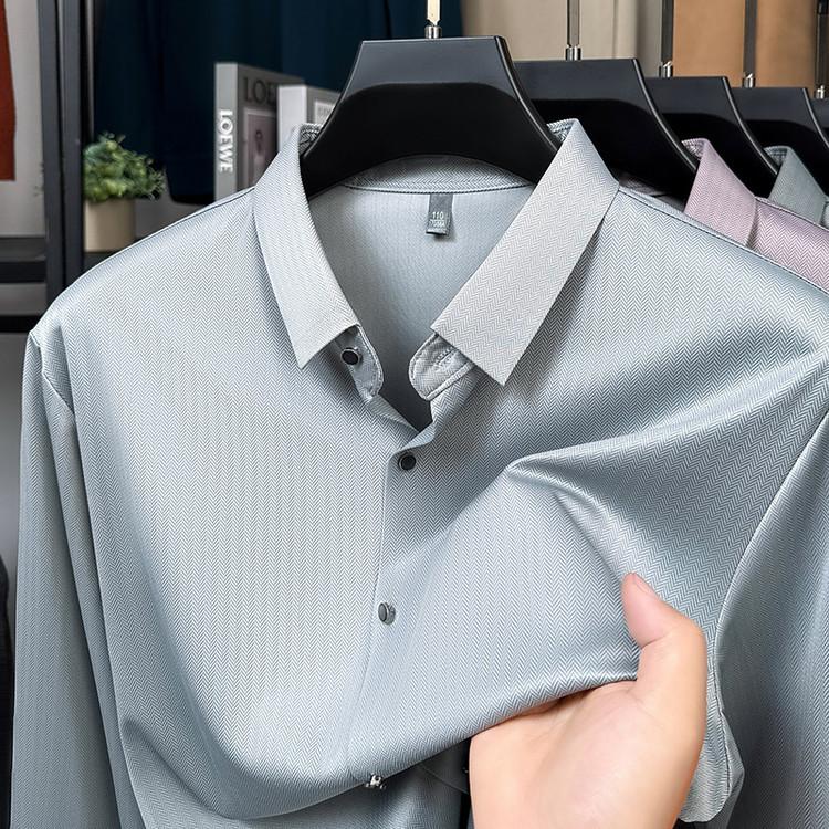 Long Sleeve Men s Autumn Business Casual Versatile Loose Fit Shirt Top M