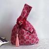 Small Item Pouch Tassel Knot Wrist Bag Storage Bags Flower Pendant New Chinese Style Handbag Cosmetic Bag Lunch Bag