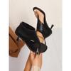 Clip Toe Sandal Boots Women's Fine Heel Clip Sandals Large Size High Heels