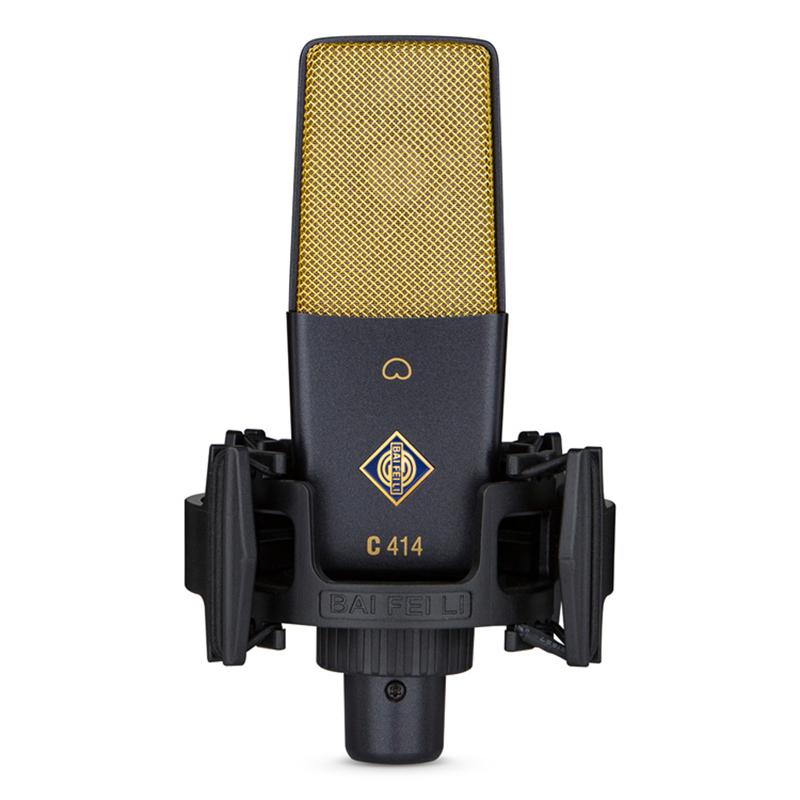 BAIFEILI C414 Professionel Kondensator Mikrofon XLR Med 25mm Membran Kardioide Mikrofon til Streaming, Podcasting, Optagelse, ASMR