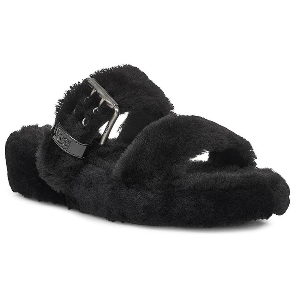 UGG Fuzz Yeah Black Sandals Women's 1104662-BLK