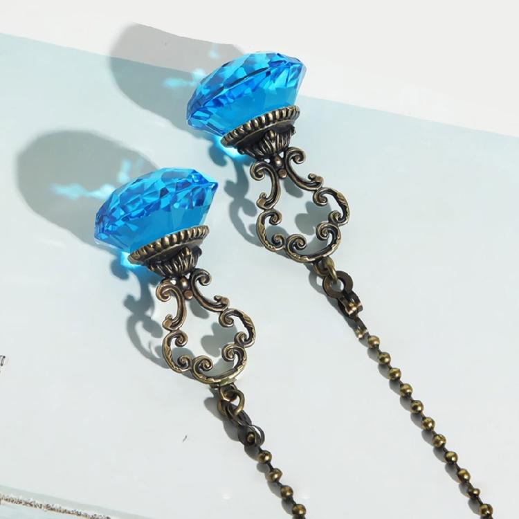 2PCS Bronze Crystal Pendant Home Decoration Car Trim Ceiling Fan Chain Extender Crystal Prism Drop Lamp Pendants