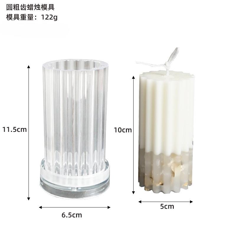 Candle Plastics PC Mold Aromatherapy Candle Making Mold Temperature Range: -30°C To 200°C DIY Cylindrical Geometric Candle Mold
