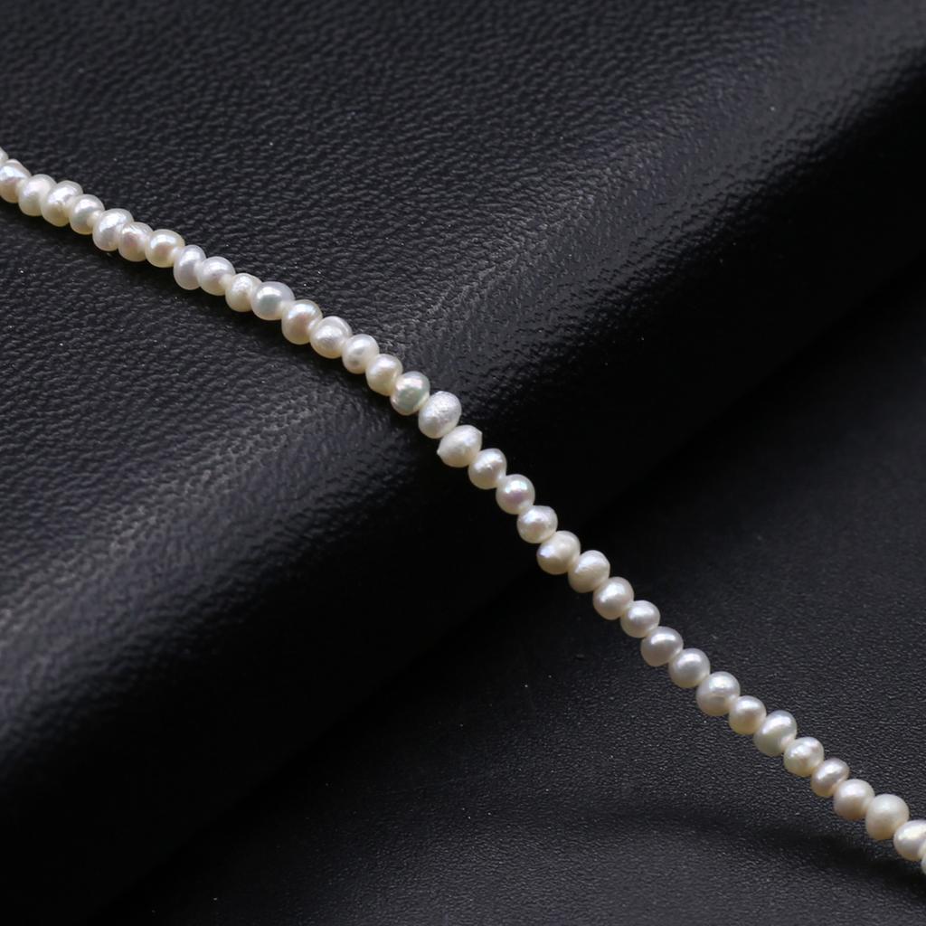 1String, White Natural Freshwater Pearls Beads, 2-2.5mm, for DIY Jewelry Making, Unique Birthday Party Wedding Crafts, 36cm