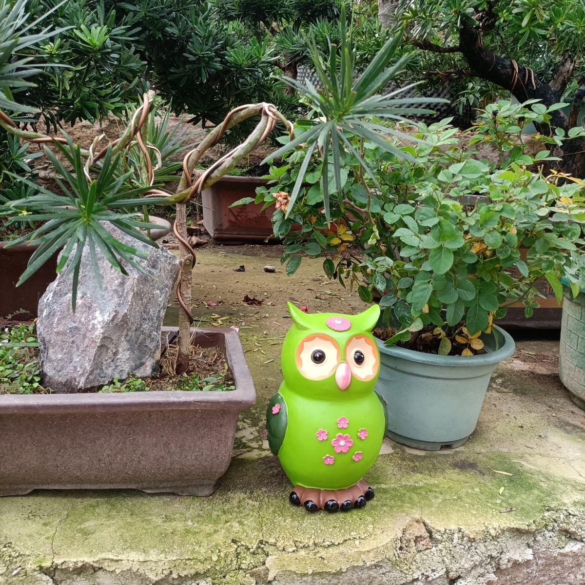 

Creative Owl Miniature Figurine Resin Craft for Outdoor Fairy Garden Cute Animal Home Decor Accessory