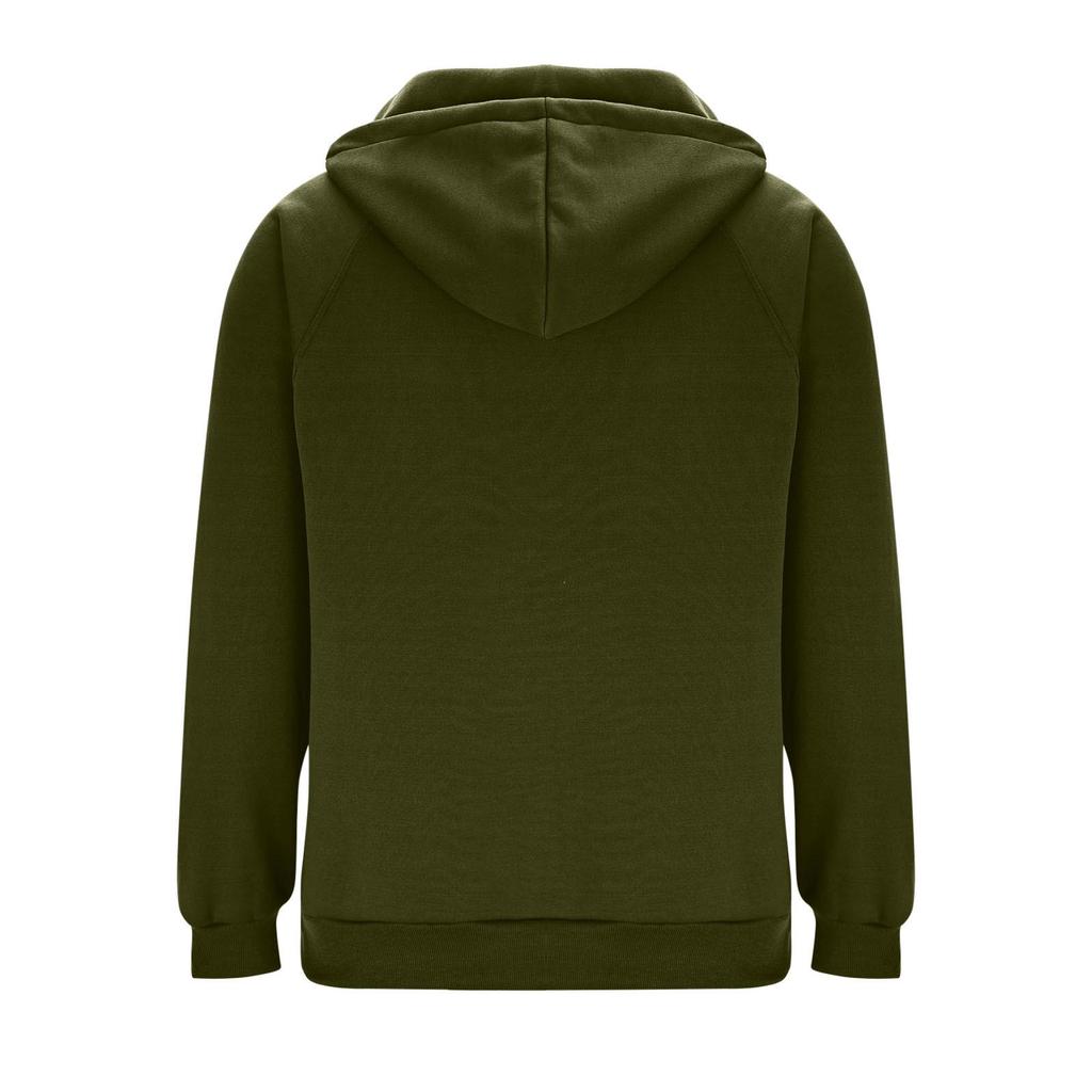2025 American Retro Men's Hooded Winter Crossover Sweatshirt - New Loose Fit, Solid Color, Zipper Jacket