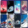 Skiing Snow Snowboard Ski Phone Case For Samsung S24,S21,S22,S23,S30,Ultra,S20,Plus,Fe,Lite,Note,10,9,5G Black Soft Cover
