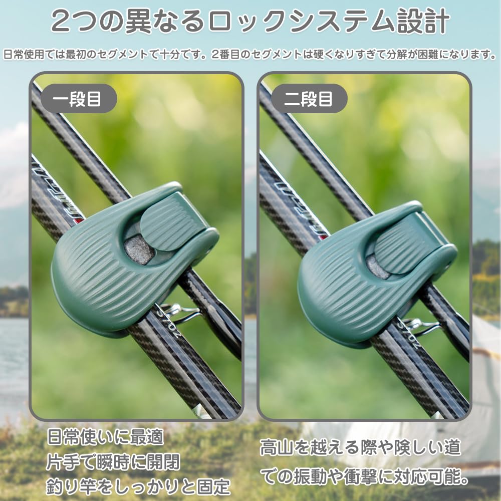 Fishing Rod Clip, Fishing Rod Clip, Set of 4, Anti-slip,