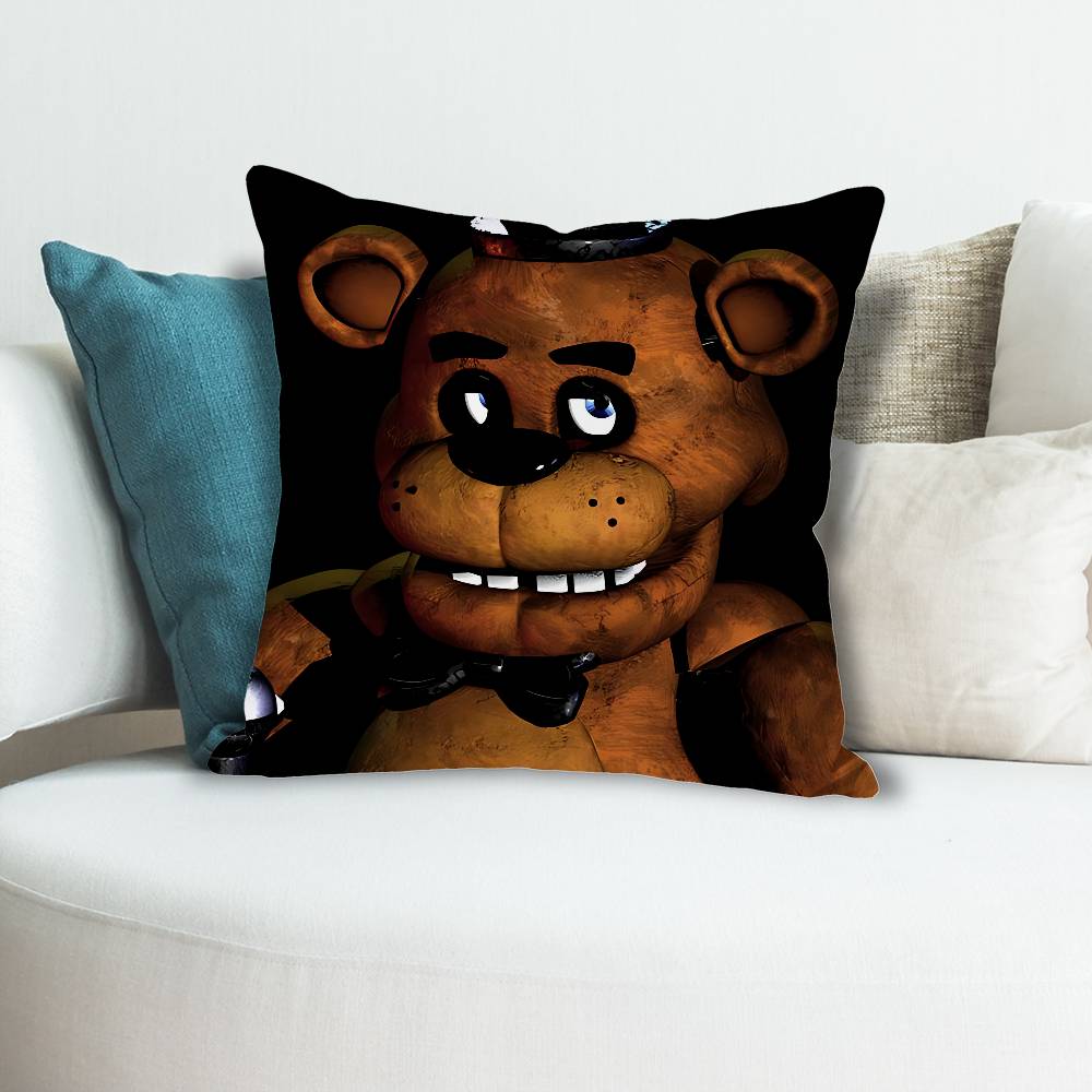 Cute FFnafS Game Pillow Cases for Bedroom Living Room Sofa Home Decor Polyester Cushion Cover with Zipper