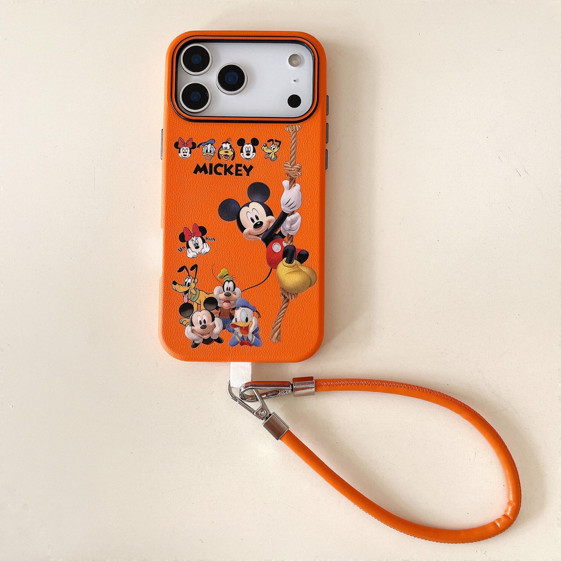 

Mario 17Promax 3-in-1 Anti-Drop Phone Case with Mickey Strap for iPhone 16 iPhone 13