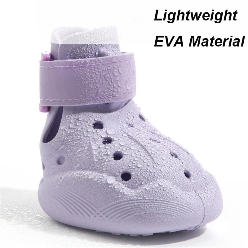 4 buc/set Pantofi de câine impermeabili Sandale de vară pentru câini Anti-alunecare EVA Botine pentru câini de companie pentru câini mici, medii, mari Pentru mers pe jos, alergare