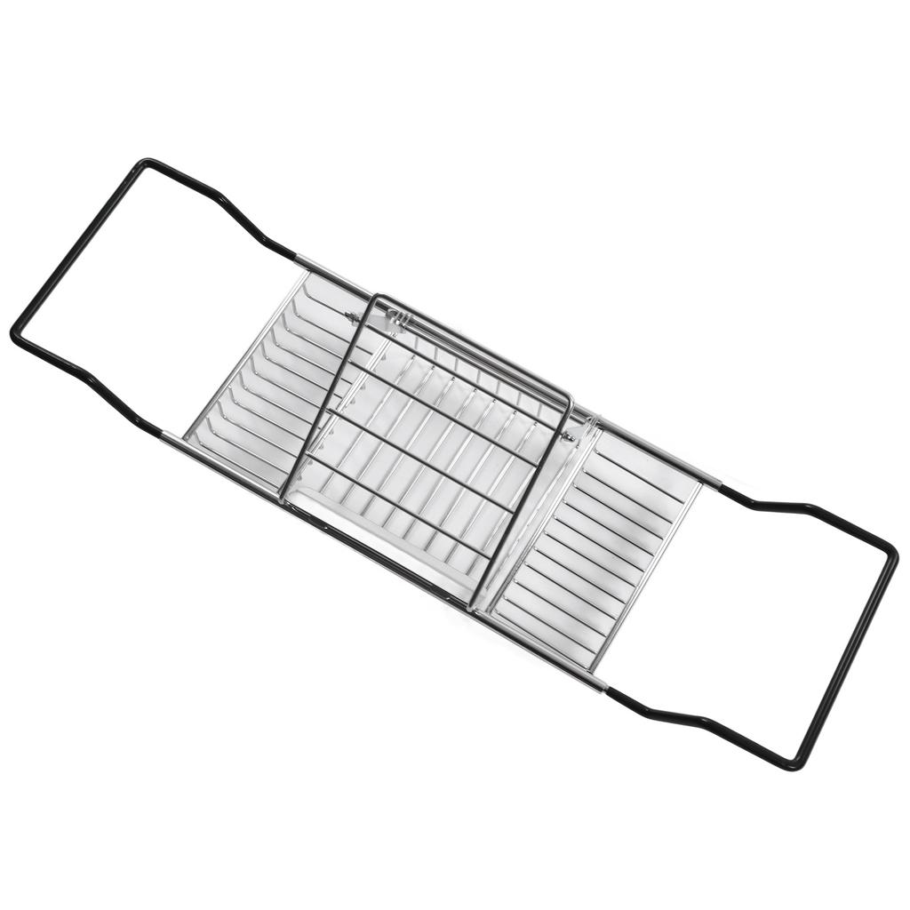 Metal Bathtub Rack Retractable Adjustable Removable Stand Bathroom Caddy Tray Rack for Hotels