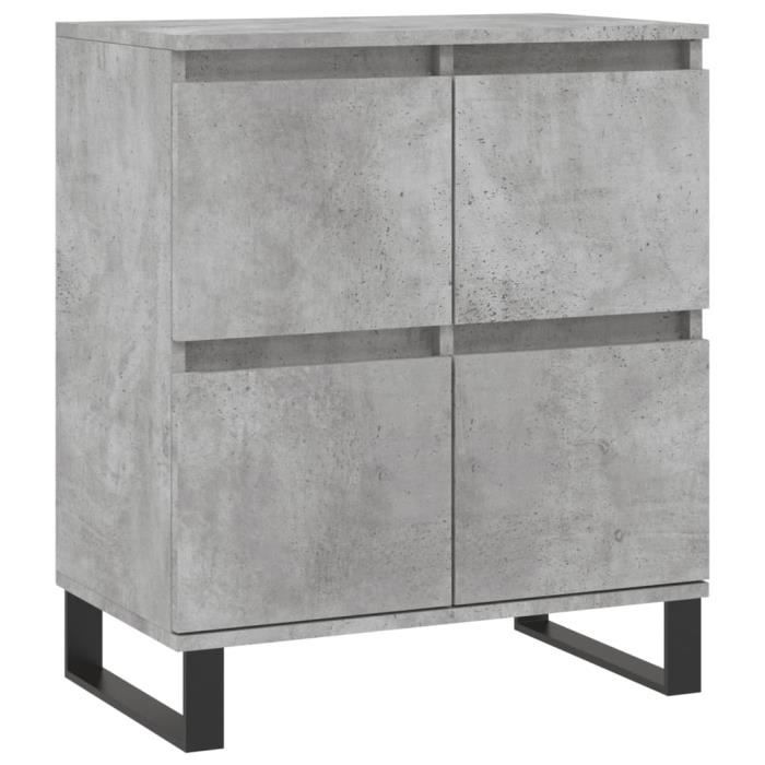 VidaXL Buffet Gris béton 60x35x70 cm Bois d'ingénierie 831224