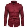 Men's Cotton Shirt Casual Business Long Sleeve Shirts Men Slim Fit Social Office Shirt