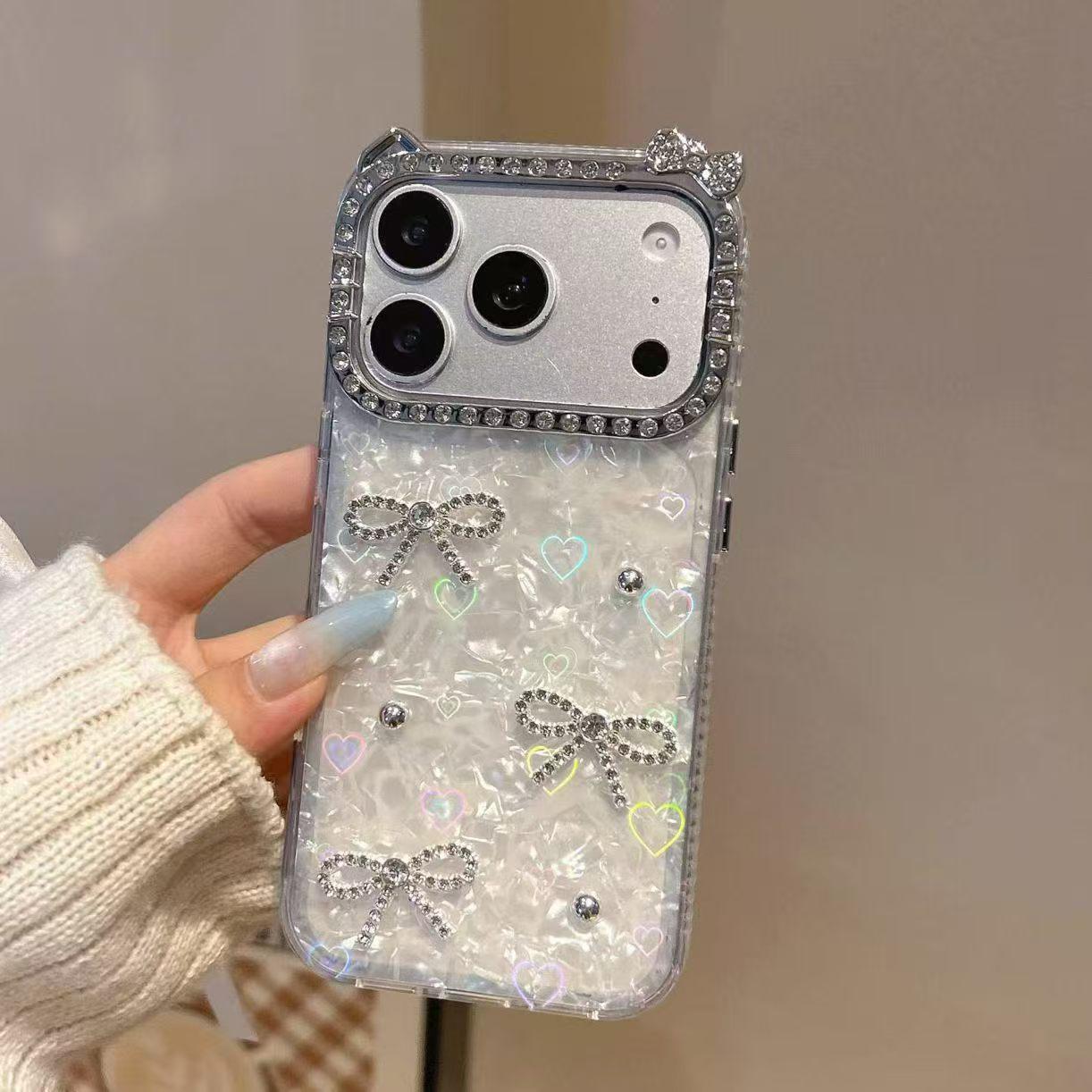 

Rhinestone Butterfly Phone Case for iPhone 17 Pro Max - Compatible with iPhones 16/15/14/13, Light Luxury Design iPhone 17 Pro Max