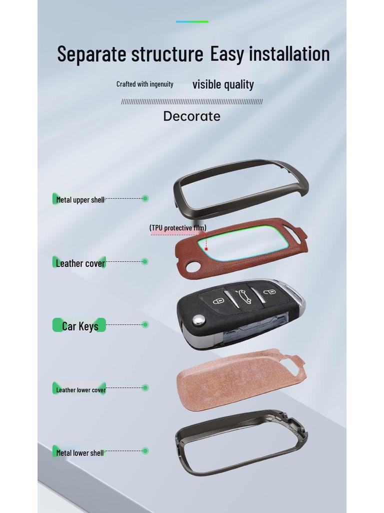 2021 DS 5LS, DS6, DS4S Key Case - Folding Car Key Protective Shell