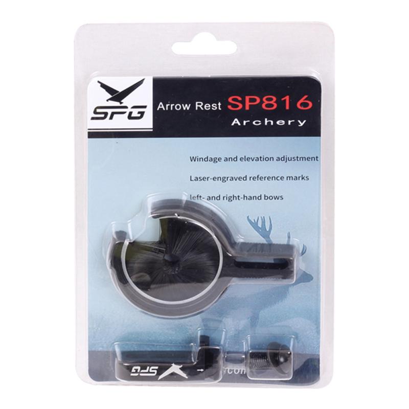 

Archery Arrow Rest Mane Shot Arrow Compound Bow Rest Left Right Set Round Hand Replacement Brush чорний