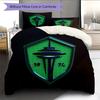 Seattle Sounders FC Pattern Bedding Home Decoration Birthday Gift (1 * Duvet Cover + 2 * Pillowcase, Without Core)