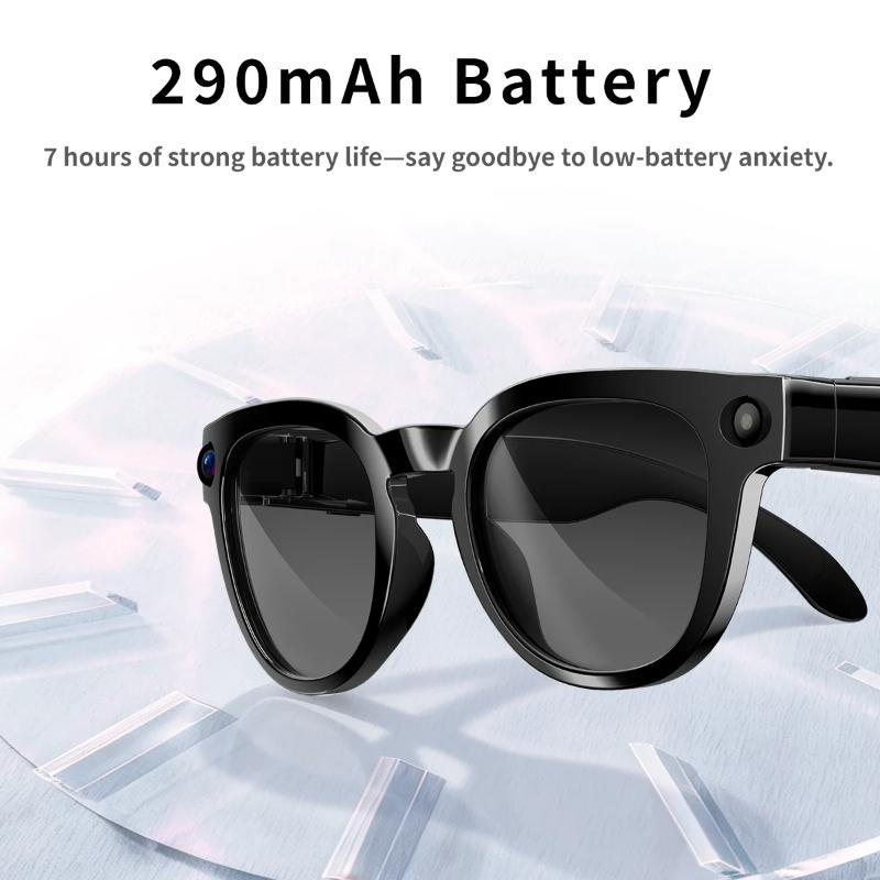 MT3 Smart Glasses 8MP HD Camera Video Recording AI Translation Voice Assistant TR90 Ultralight Bluetooth Call Music Smart Eyewear USB Charging Unisex