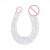 U Shape Double Head Dildo Soft Crystal Silicone Anal Plug Vagina Anus Massager Analplug Lesbian Gay Penis Sex Toys for Women Men