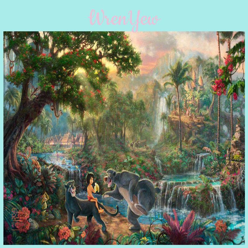 Beautiful Mermaid Princess Wall Decor For Living Room Cartoon/anime Style Colorful Cartoon Pattern Framed Spray Painted