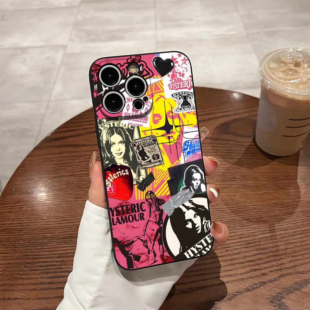 H-Hysteric Glamour Girl Phone Case For 17 Pro Max Iphone 14 Pro Max 12 16 15 13 Pro 11 Xr X Xs 8 7 Plus Back Cover