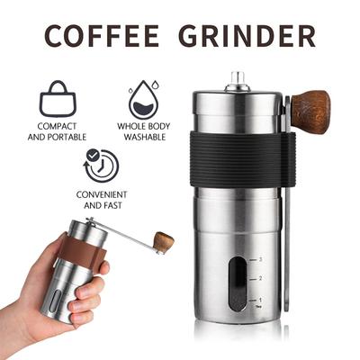 Portable Mini Manual Coffee Grinder Stainless Steel Washable Ceramic Core Coffee Beans Machine Home Grinders Coffee Accessories